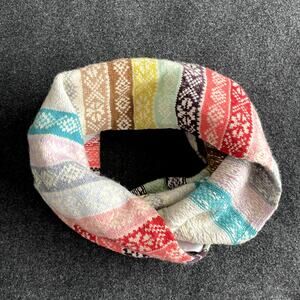GAP Fair Isle Lambs Wool Blend Infinity Scarf Snood